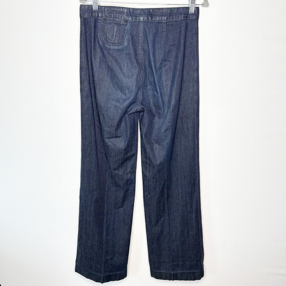 Rag & Bone High Rise Wide Leg Trouser Jean Dark Wash Size 30 USA Classic Preppy - Picture 8 of 11